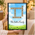Family Crossword Puzzle Wall Frame